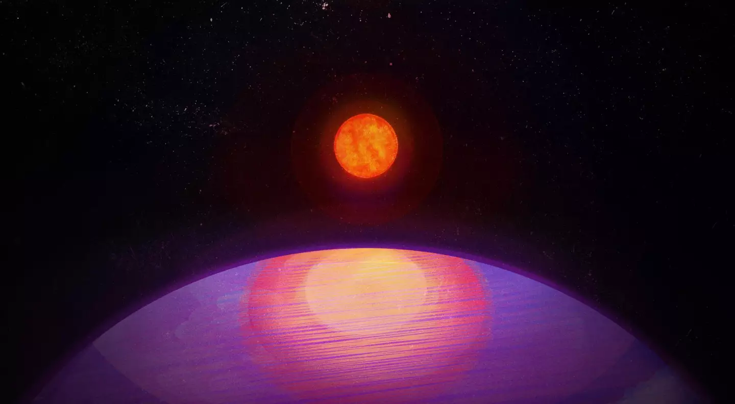 A rendering of the view from LHS 3154b.