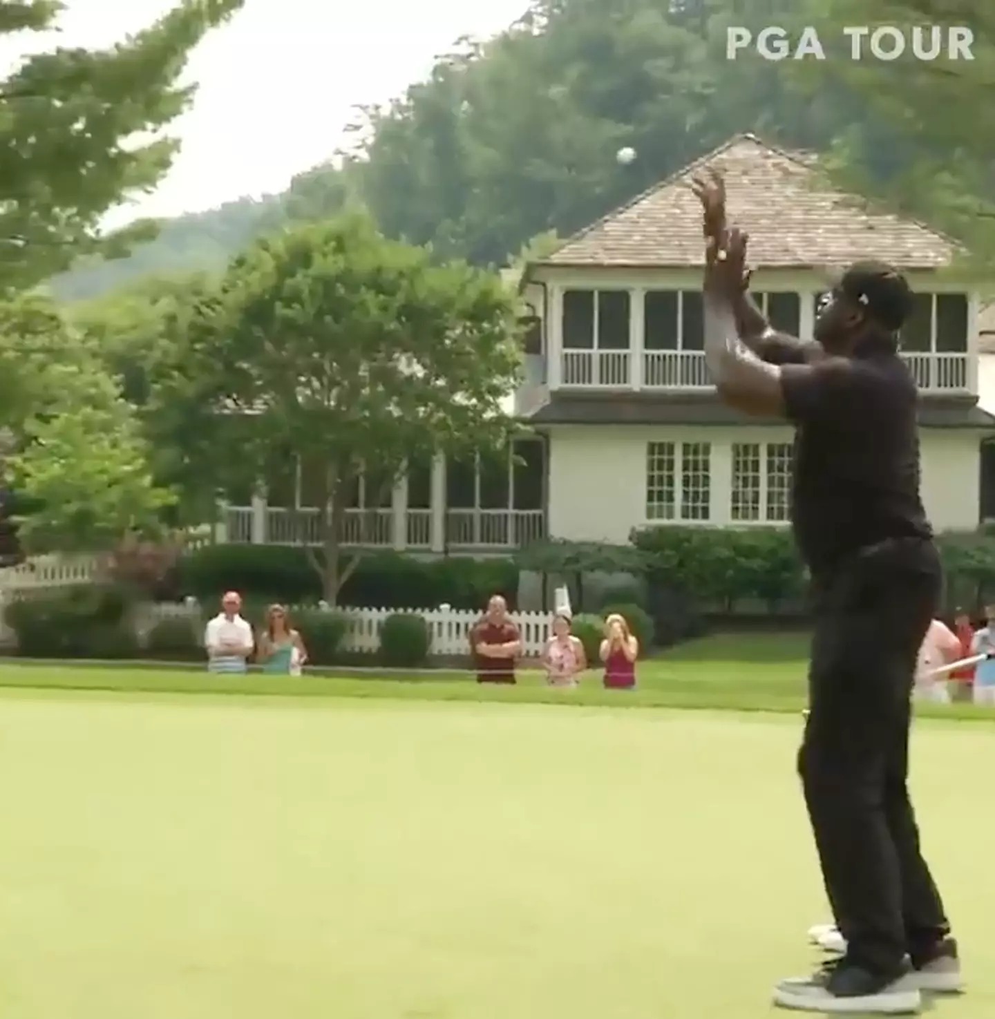 Shaquille O’Neal doing what he's good at.