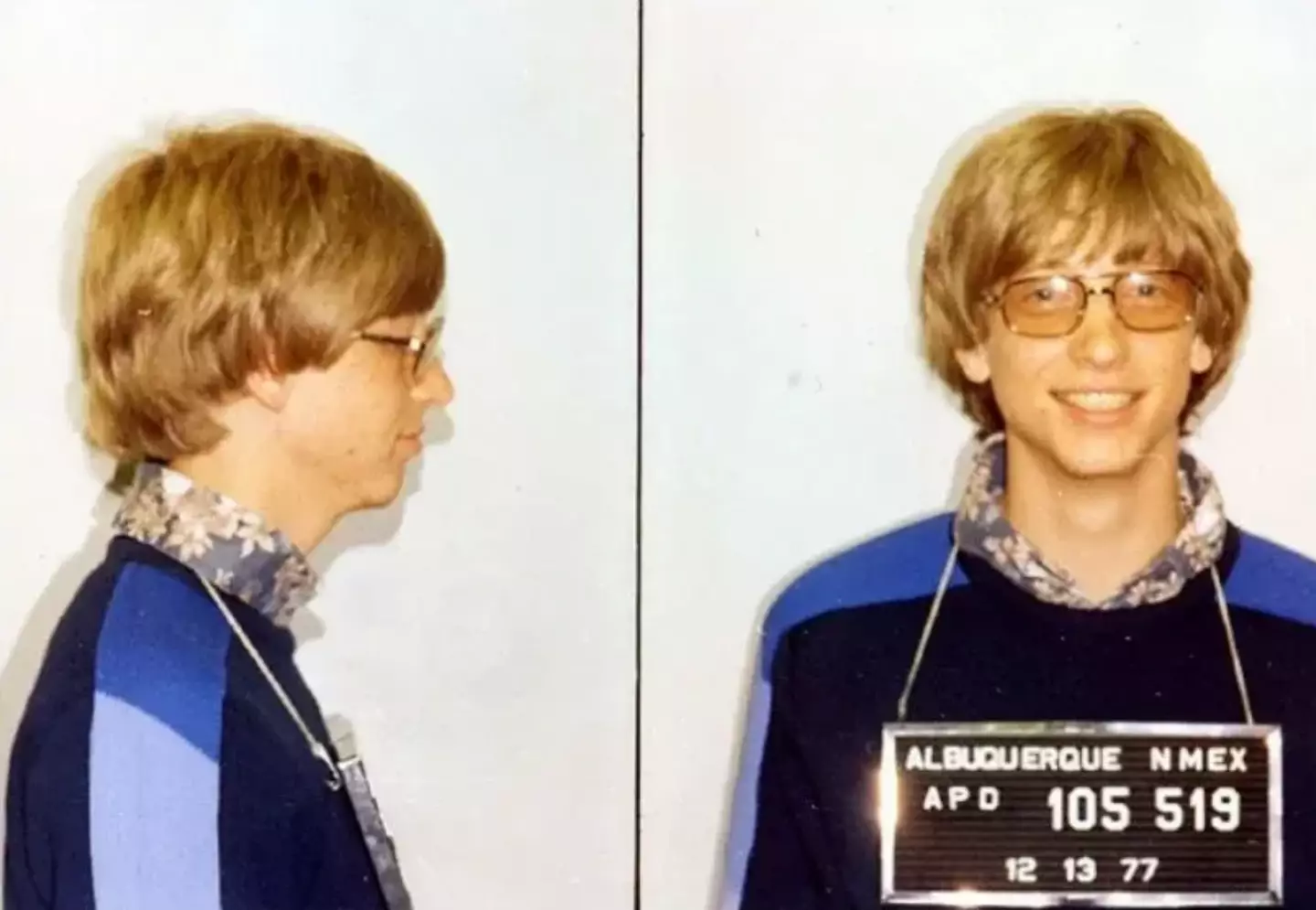 Bill Gates' mugshot.