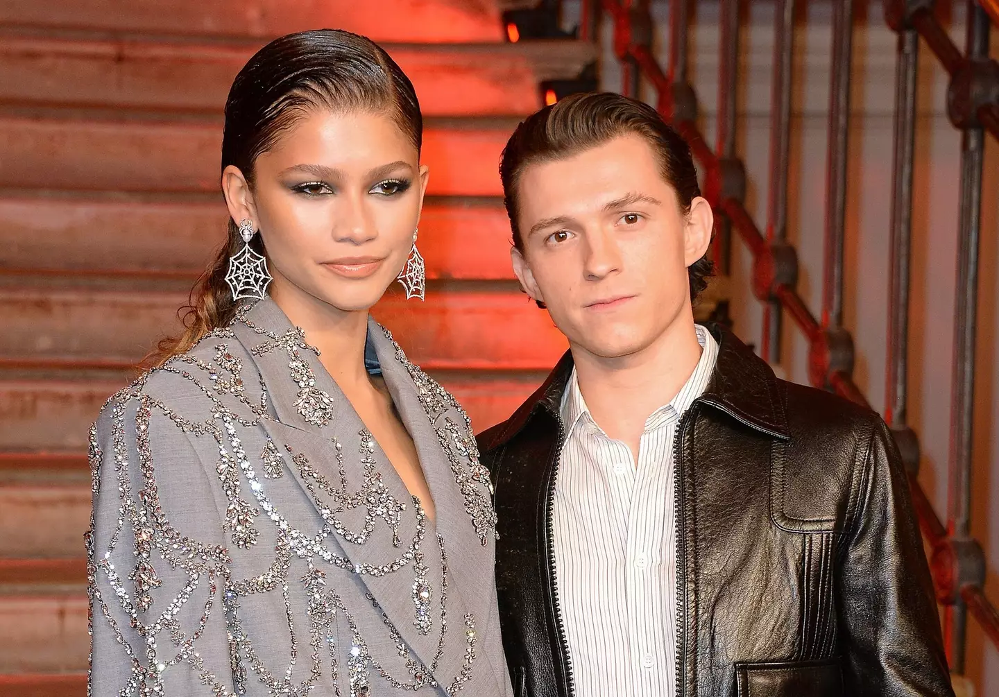 Zendaya and Tom Holland together at an event. (David M. Benett/Dave Benett/WireImage)