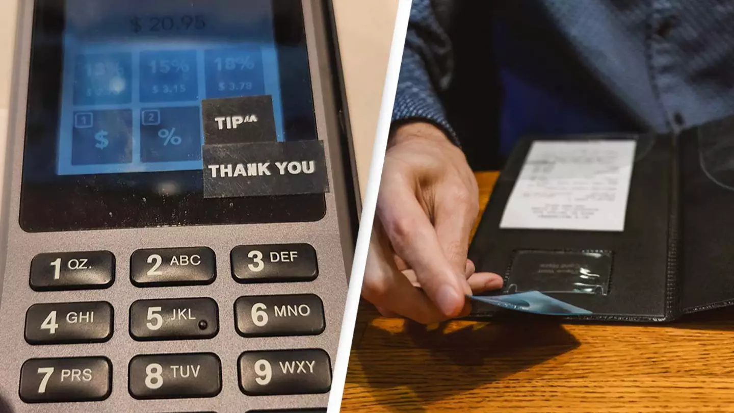 Restaurant sparks outrage after putting sticker over 'no tip' option but people have a way to beat it