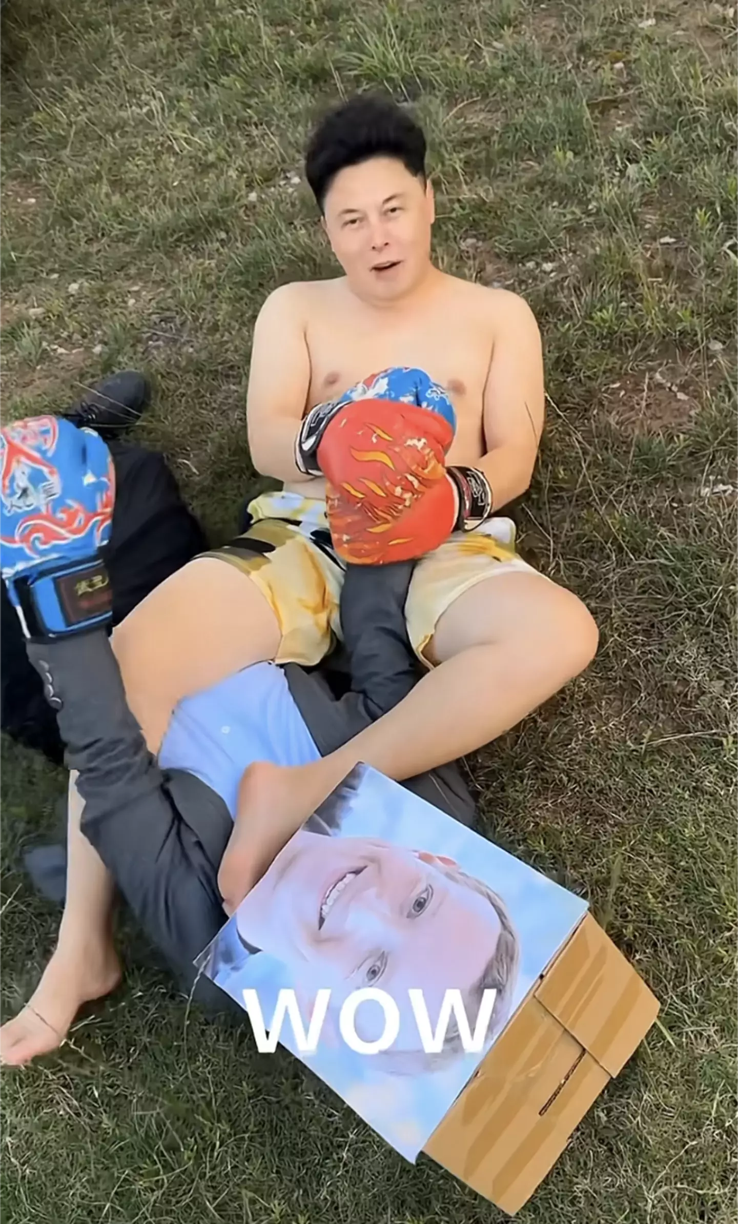 Attacking the box, Ma obviously won.