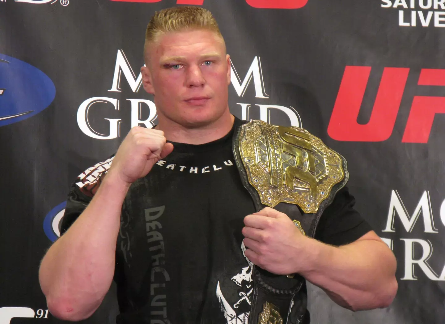Lesnar was among those on the flight at the time.