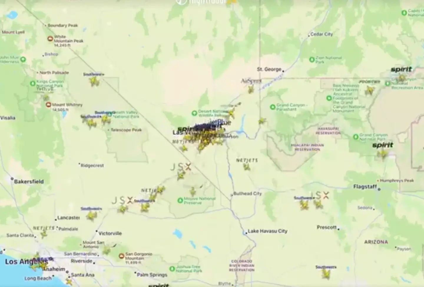 525 private jets departed the city according to a flight tracker shared on social media.