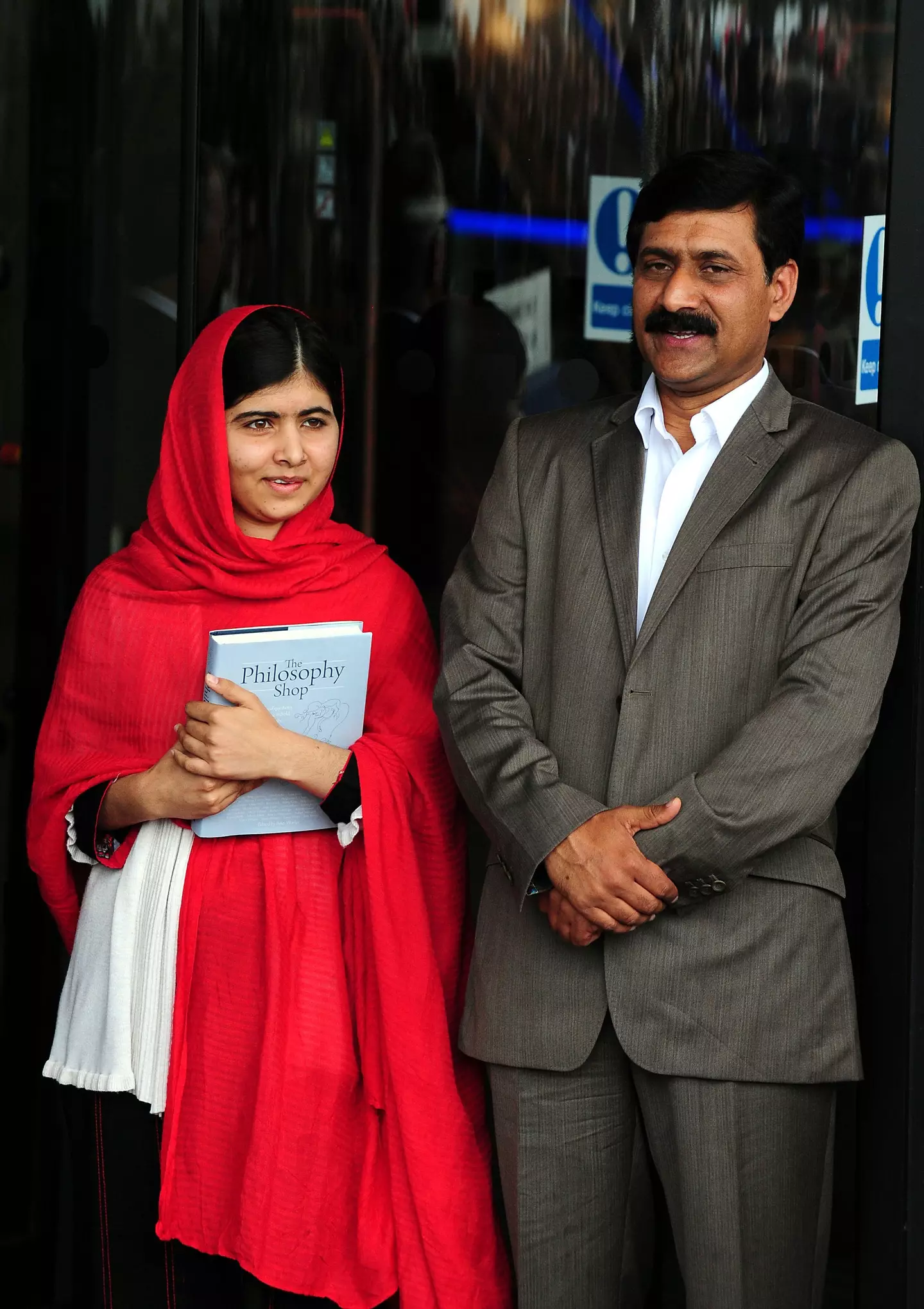 Malala Yousafzai with her father Ziauddin Yousafzai.