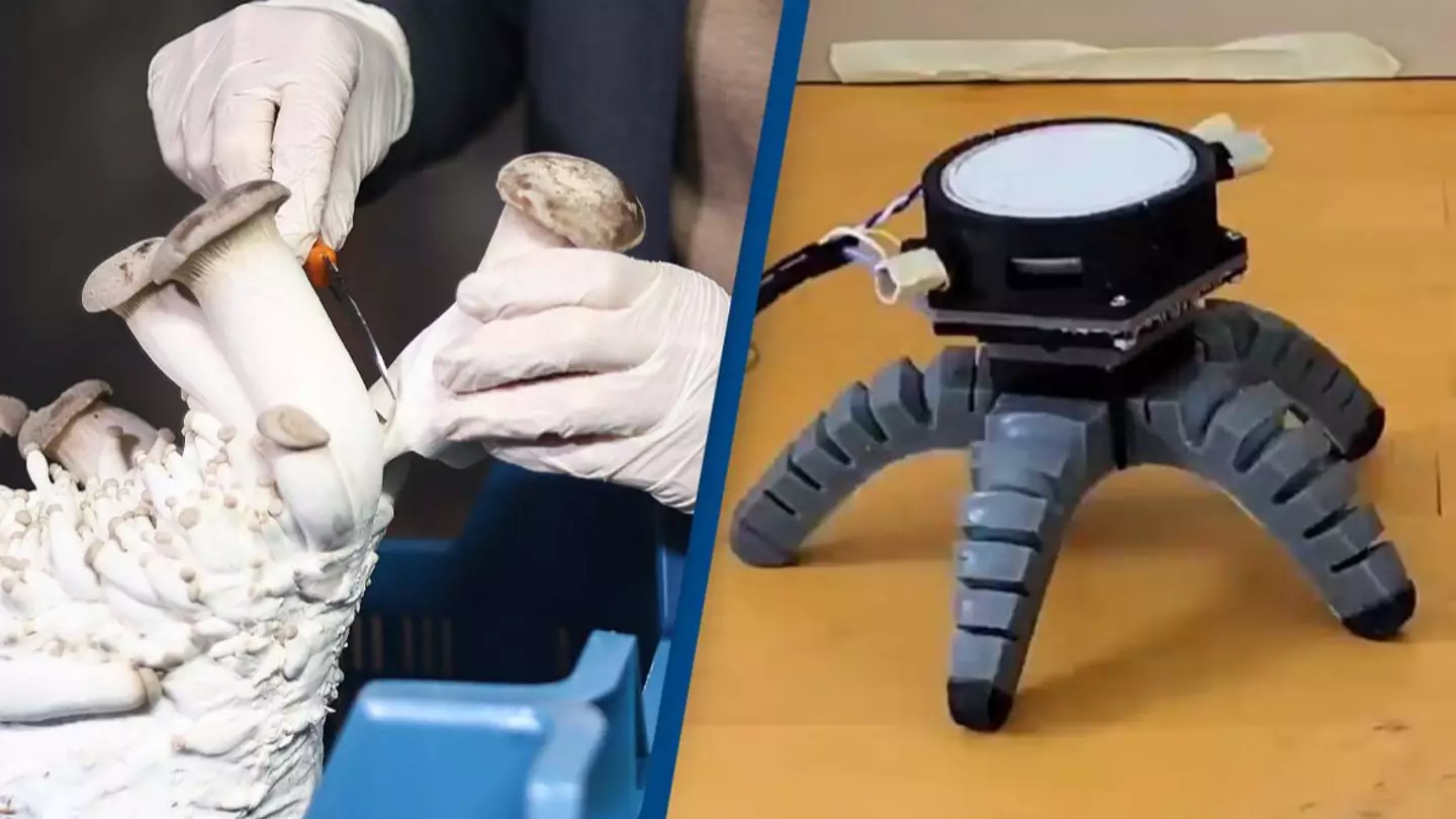 Mushroom is given a robot body and learns how to crawl in major breakthrough