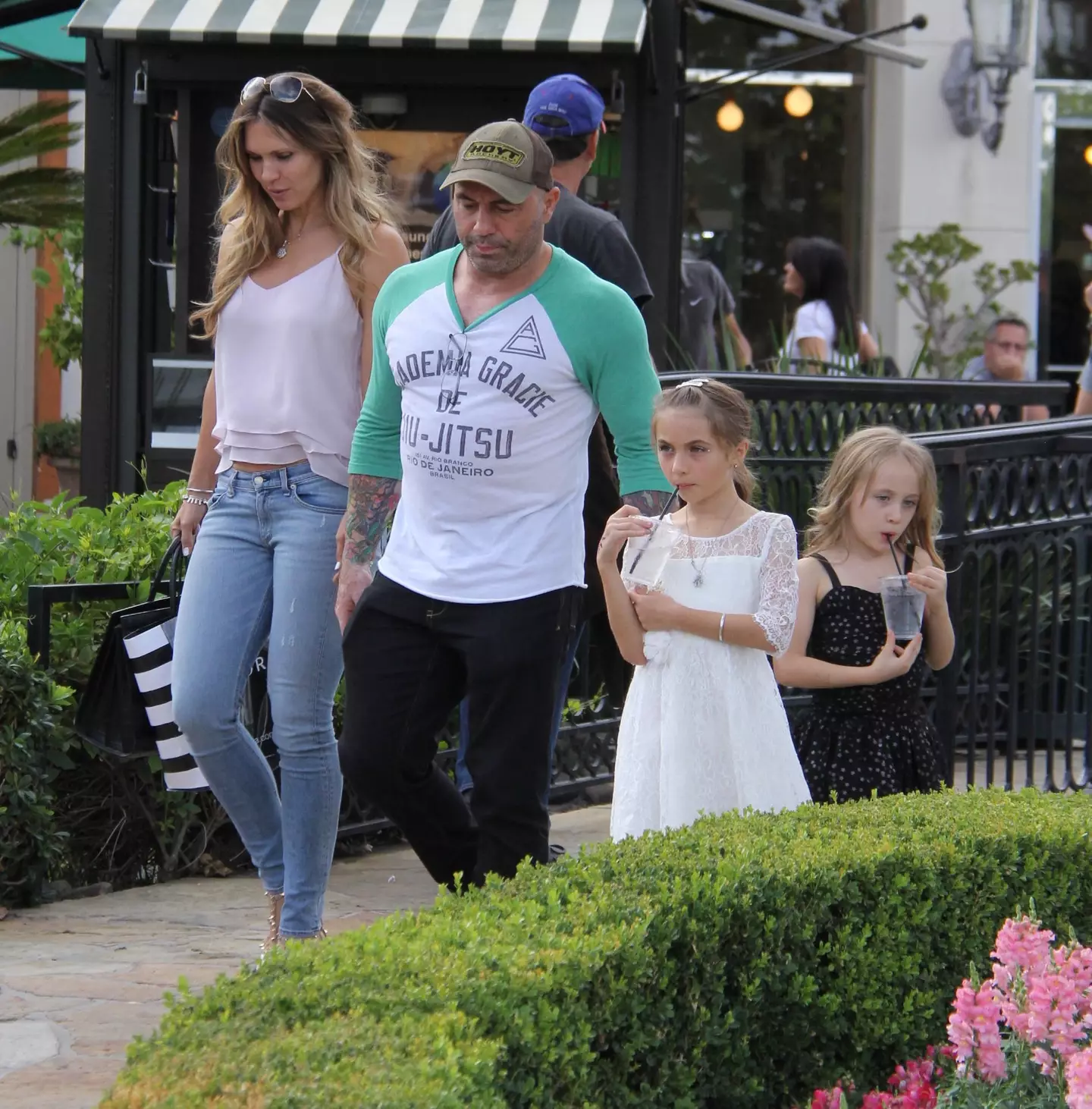 Joe Rogan with his family in 2015.