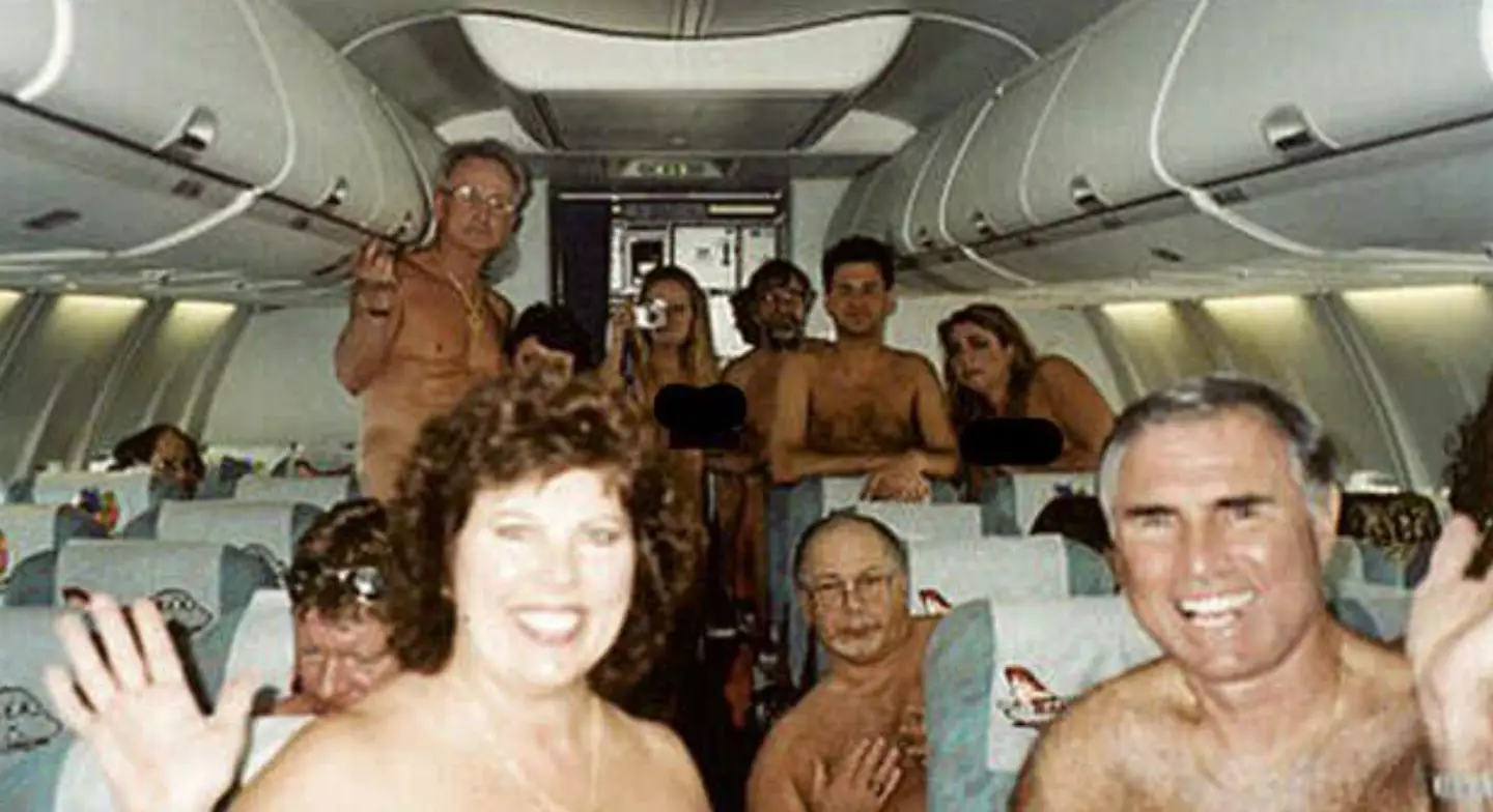 Yep, the naked flight was actually a thing. (Naked Air)