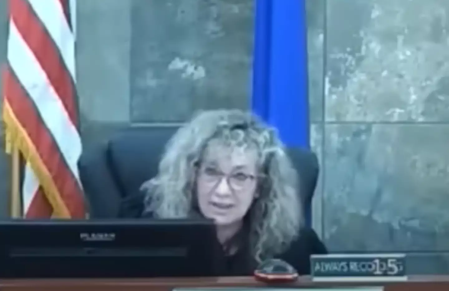 The judge suffered minor injuries in the attack.