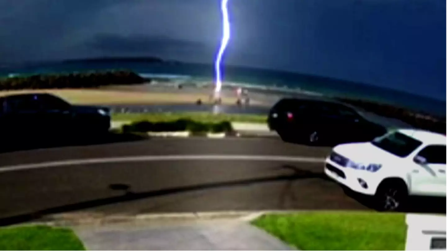 Moment boy, 8, was struck by lightning in 'extreme freak accident' caught on camera