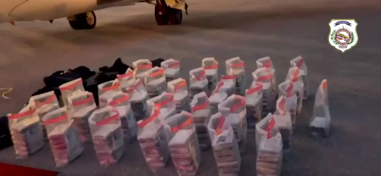 The cocaine found on the plane.
