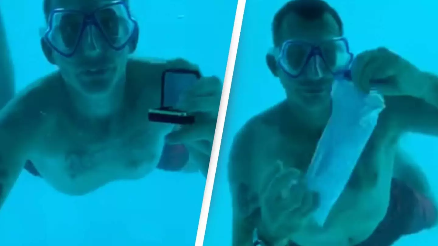 Heartbreaking video shows moment before man drowned after giving emotional underwater proposal
