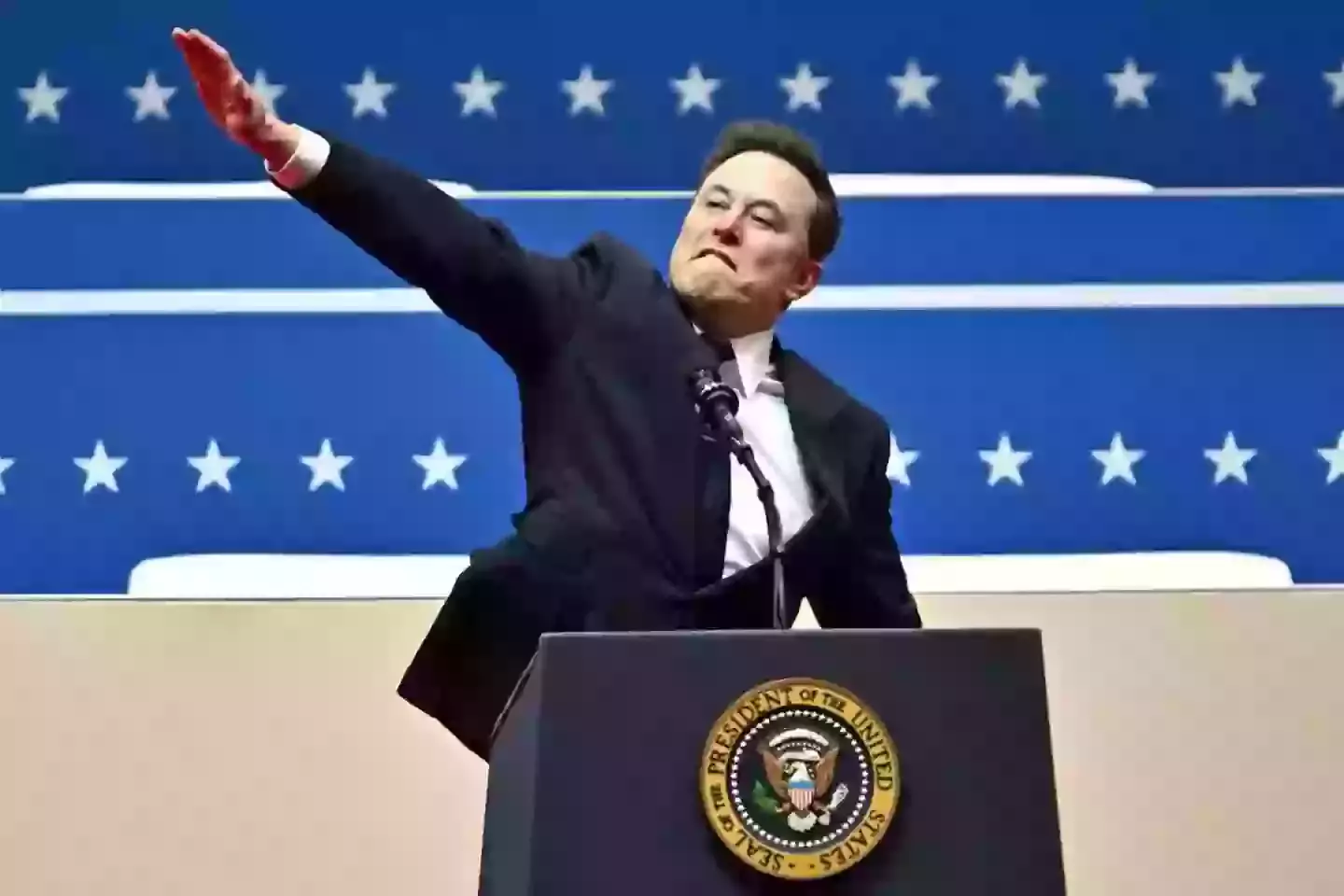 Musk has been accused of making a Nazi salute during a speech during Trump's inauguration (ANGELA WEISS/AFP via Getty Images)
