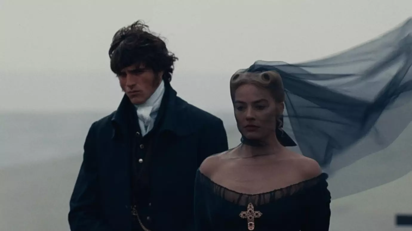 Jacob Elordi and Margot Robbie as Heathcliff and Catherine (Warner Bros.)