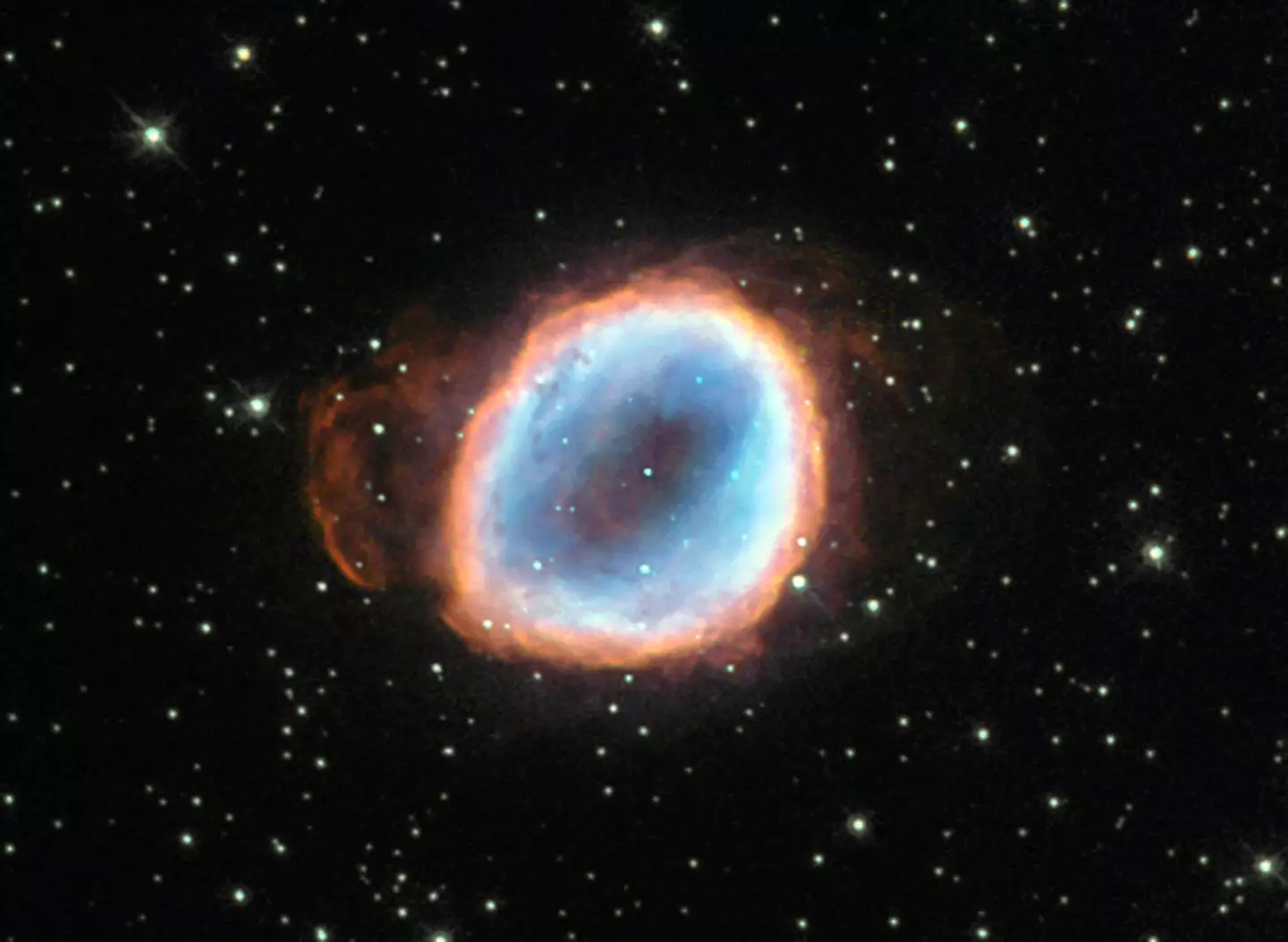 This image of a star's dying moment was taken by The Hubble Telescope in 2015.