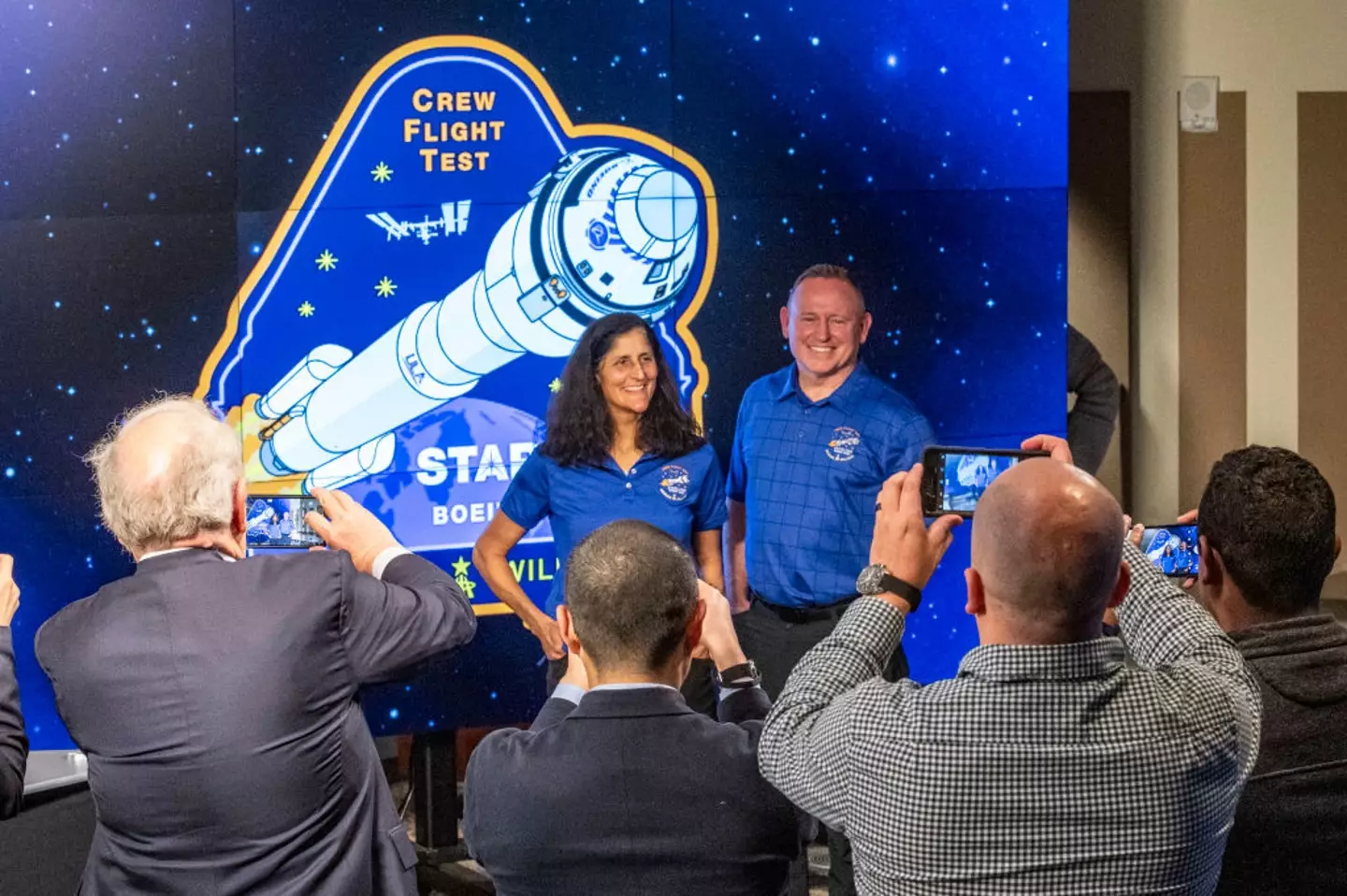 Butch Wilmore and Suni Williams before the launch (Kirk Sides/Houston Chronicle via Getty Images)