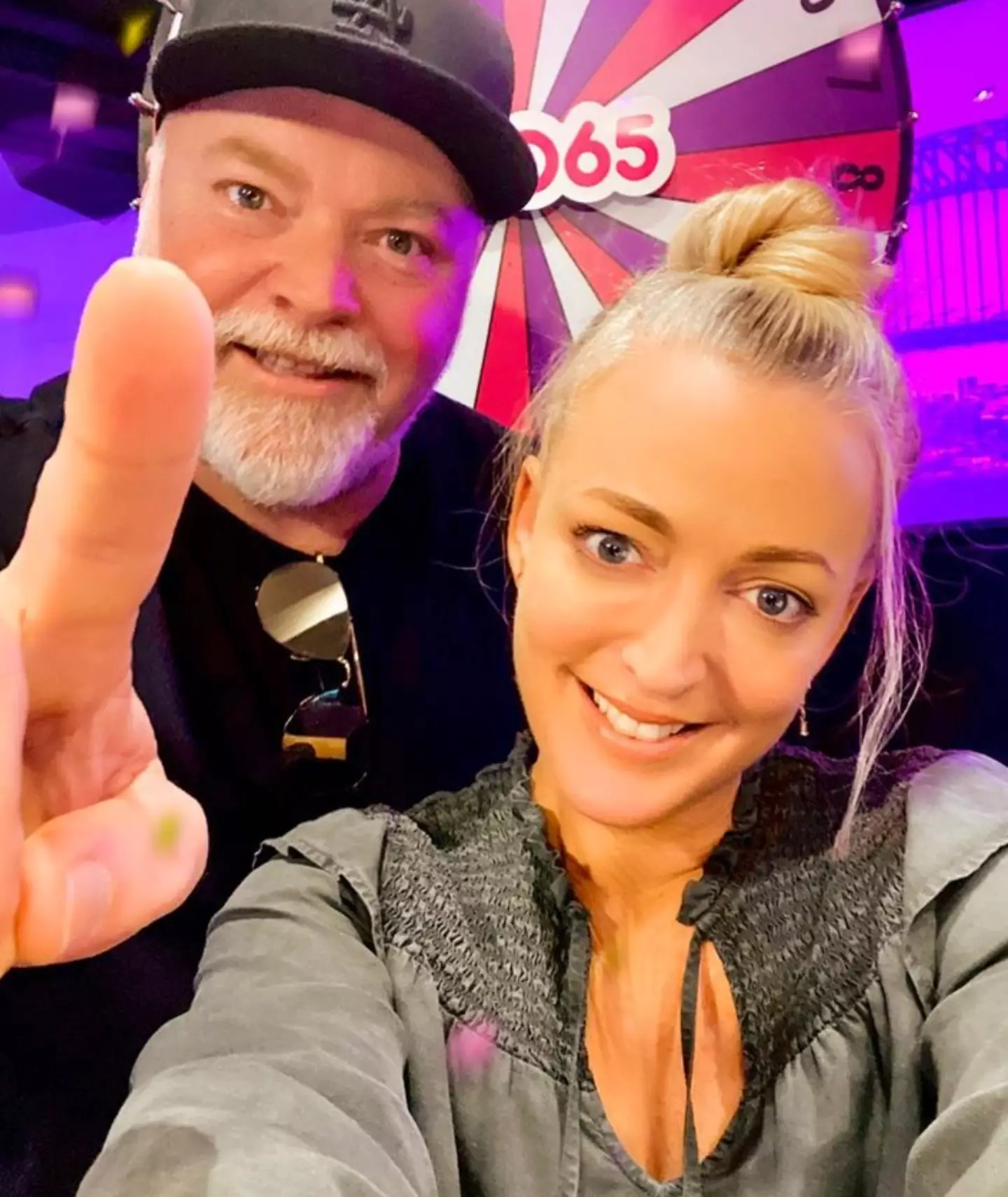 The star was presenting with co-host Kyle Sandiland.