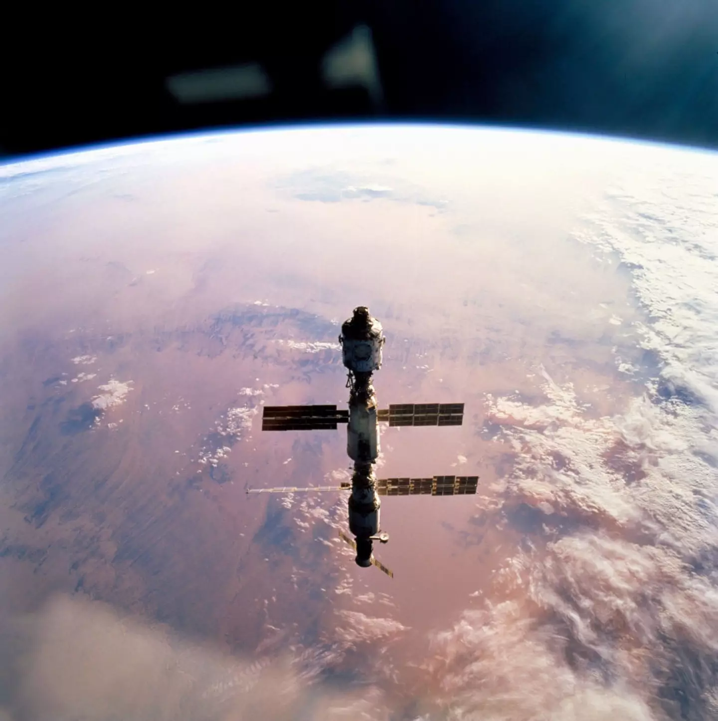 The International Space Station silhouetted over Earth (Getty Images)