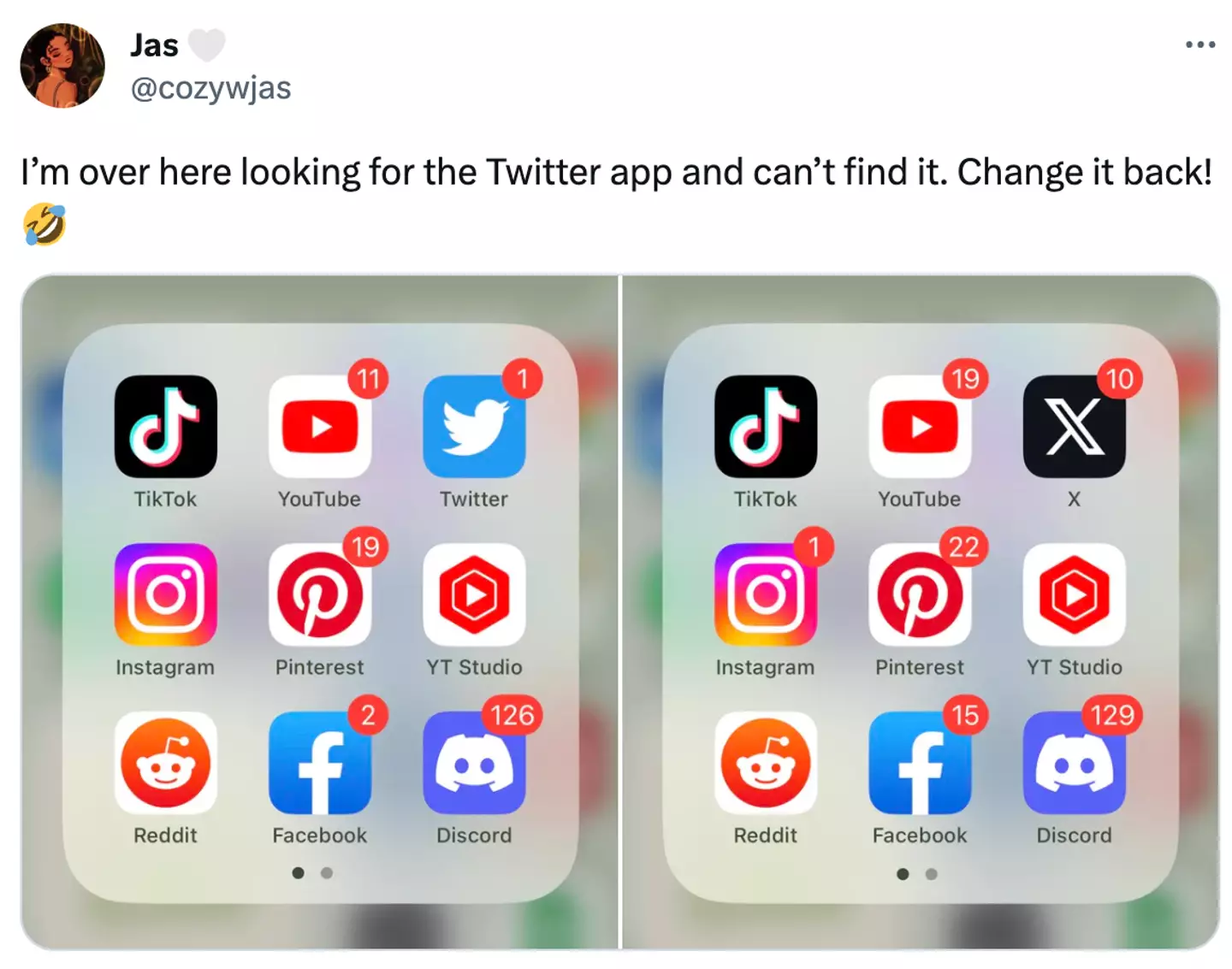Twitter users have struggled to locate the app with its new logo.