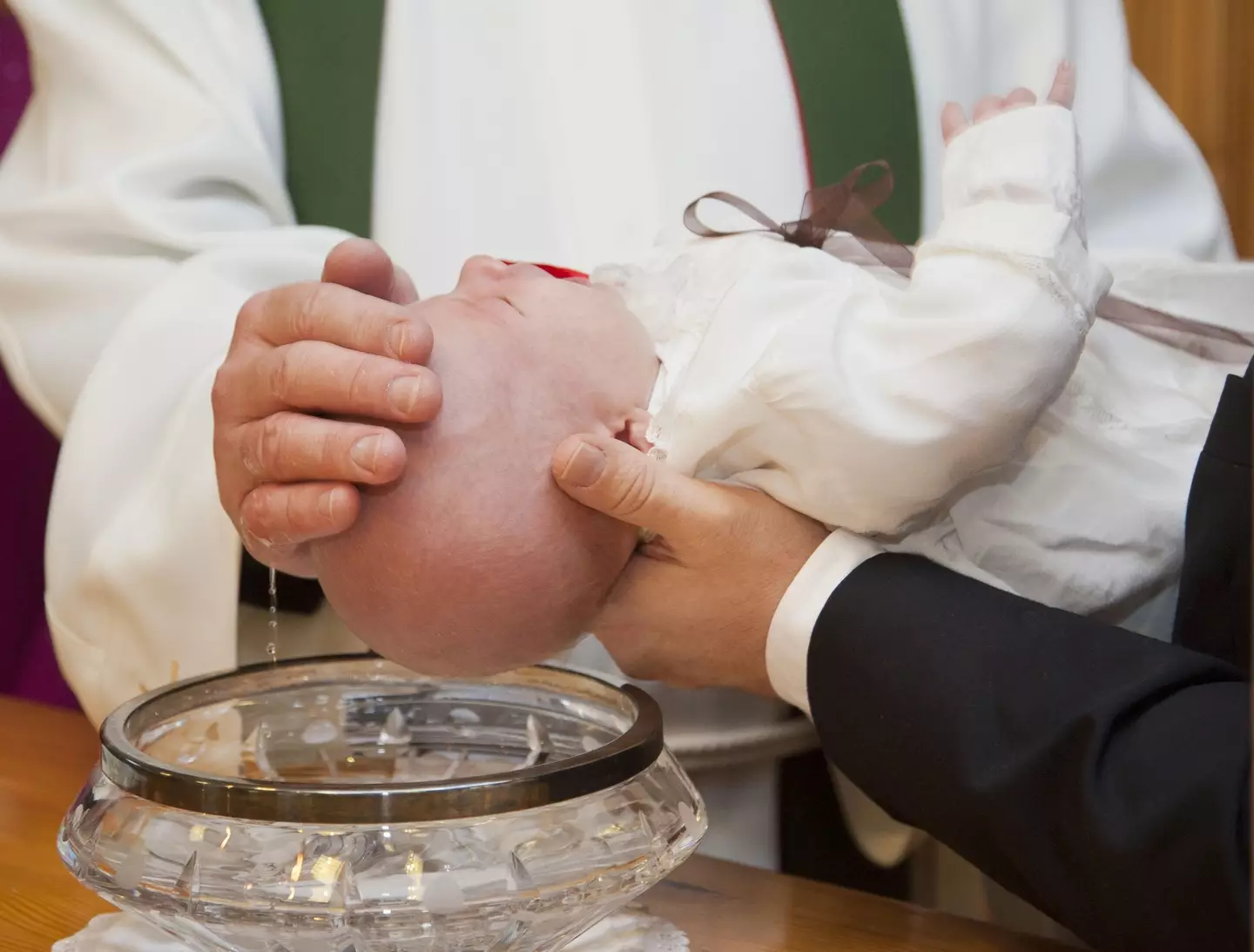 Baby being baptised (Pixabay)