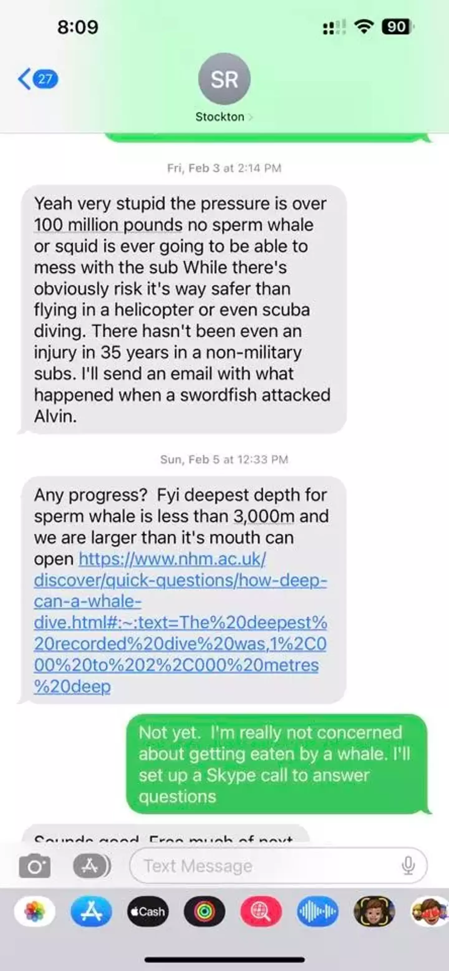 Rush tried to say that his submersible was safe.