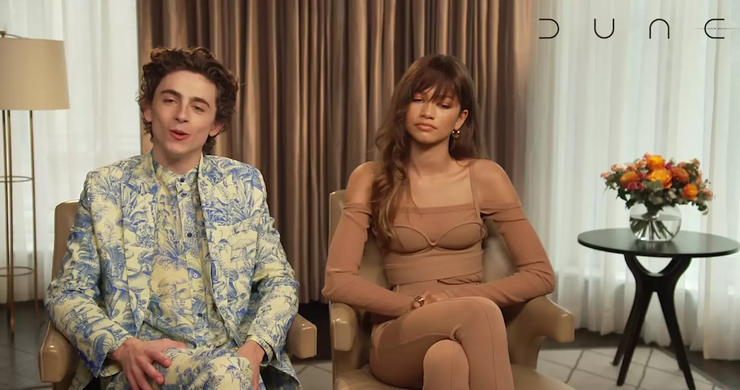 Timothée Chalamet's answer had Zendaya surprised.