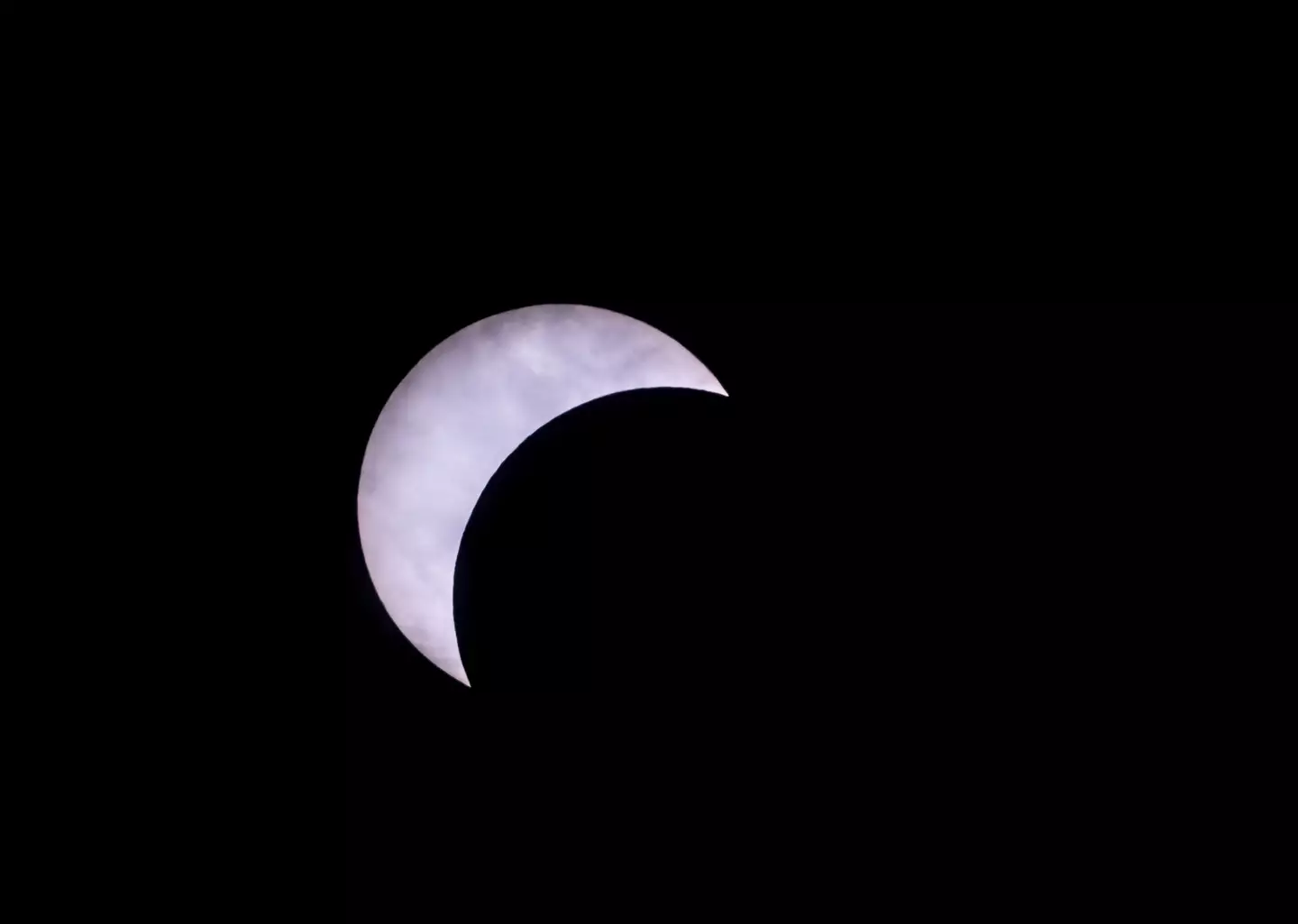 The eclipse moved north eastwards in an arc across North America. (Fatih Aktas/Anadolu via Getty Images)