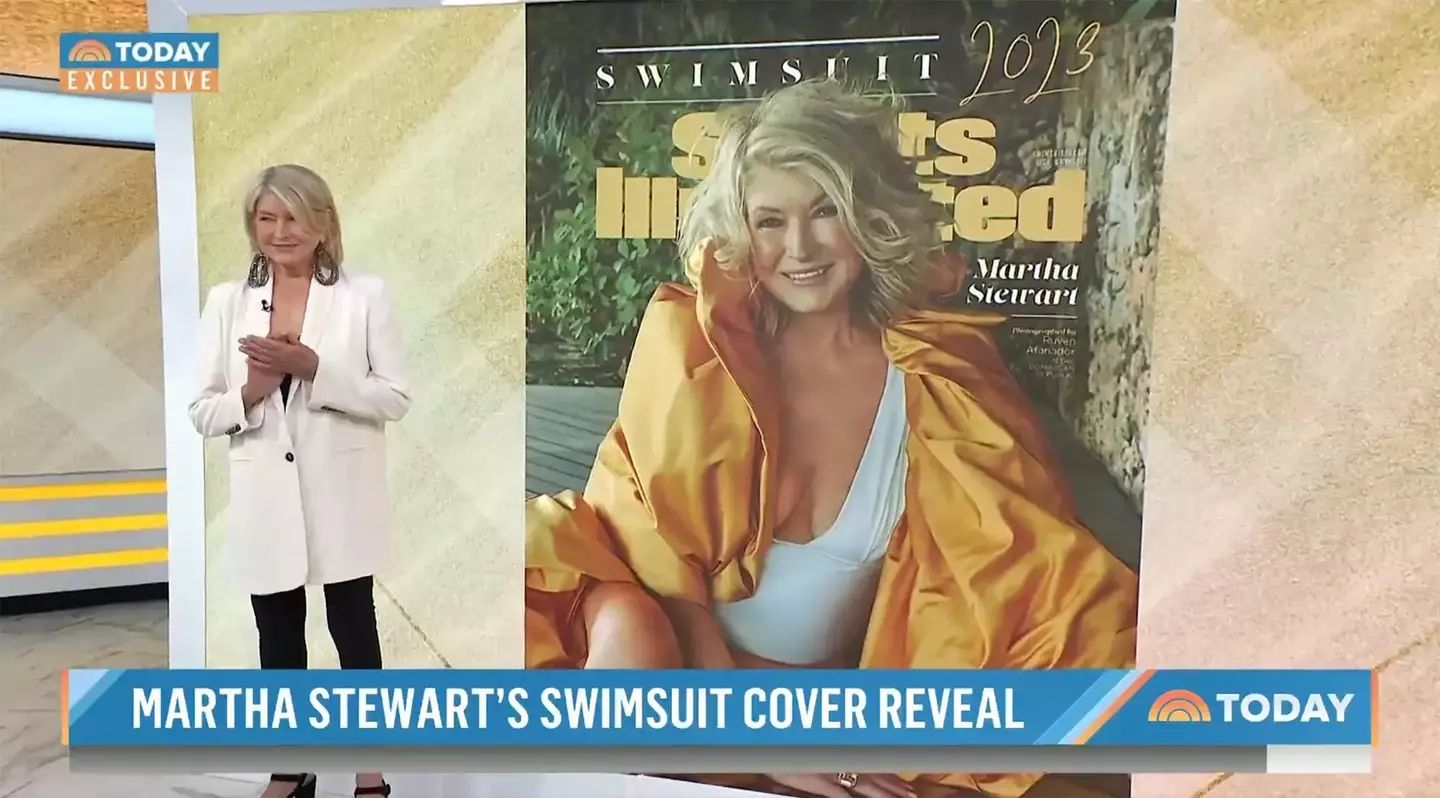 Martha Stewart unveiled the Sports Illustrated cover on the Today show.
