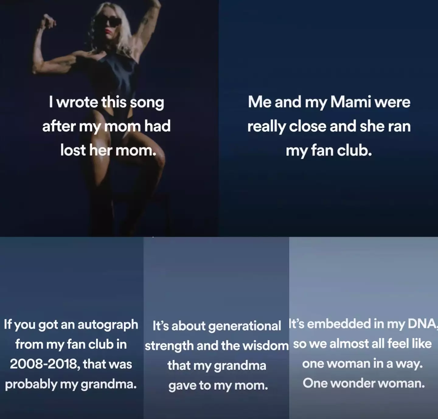 Miley revealed the inspiration behind her song 'Wonder Woman'.