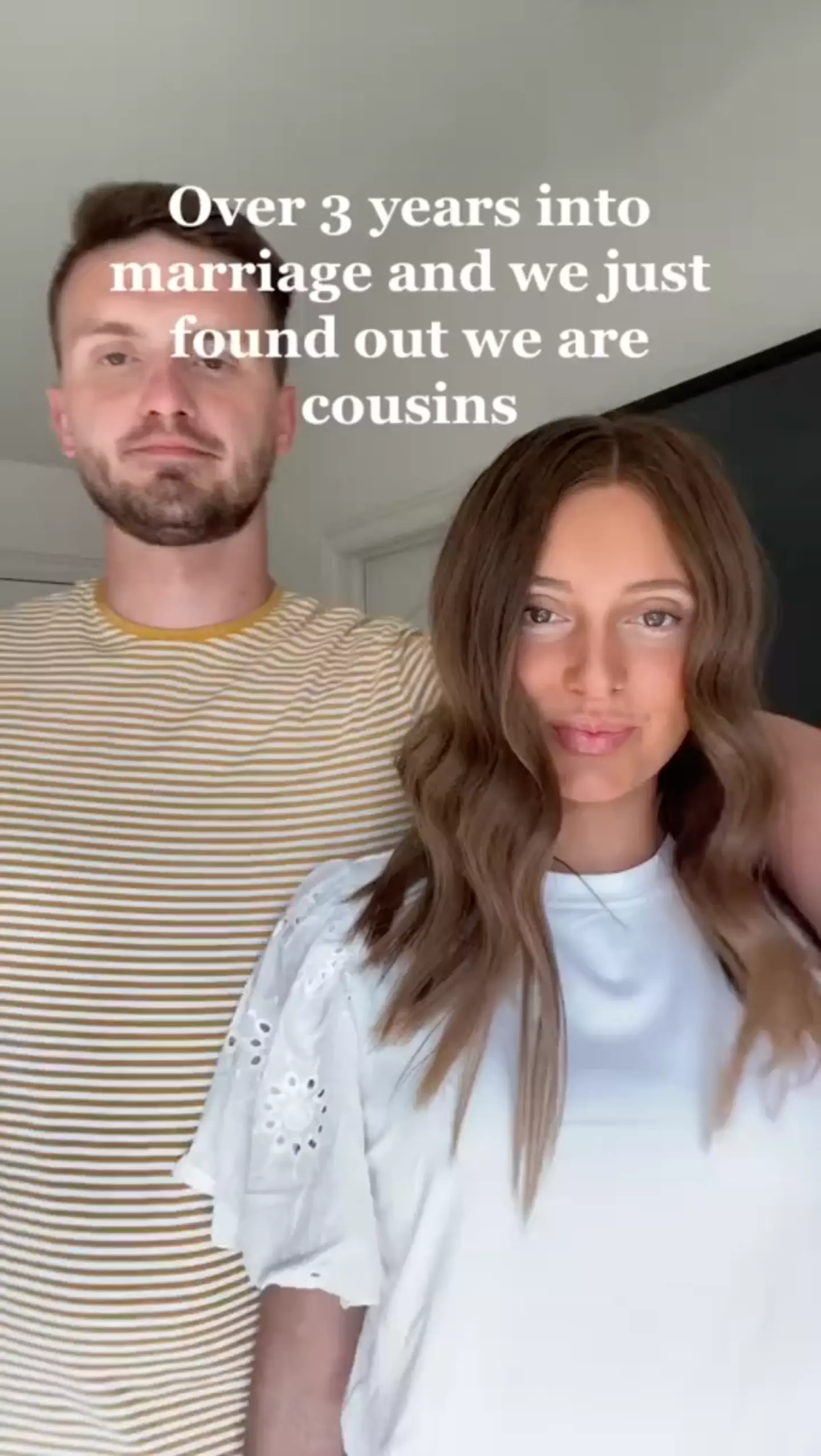 The pair revealed they were cousins.