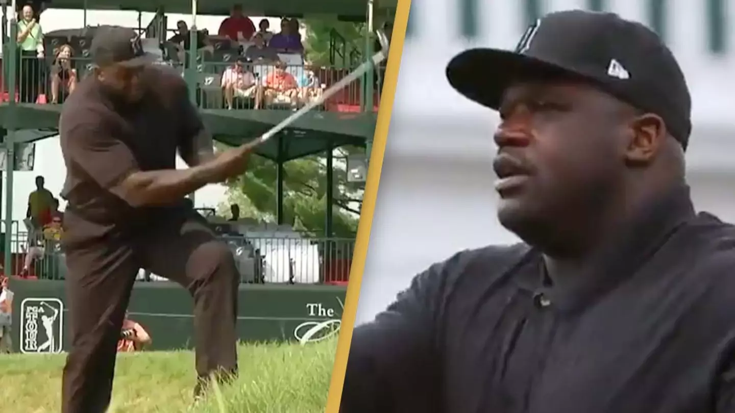 People can't believe Shaq was a pro athlete after seeing his 'unathletic' golf swing