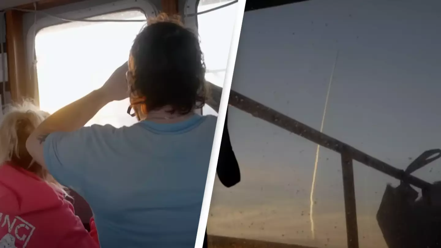 Fisherman spots missile from Russia flying over his boat