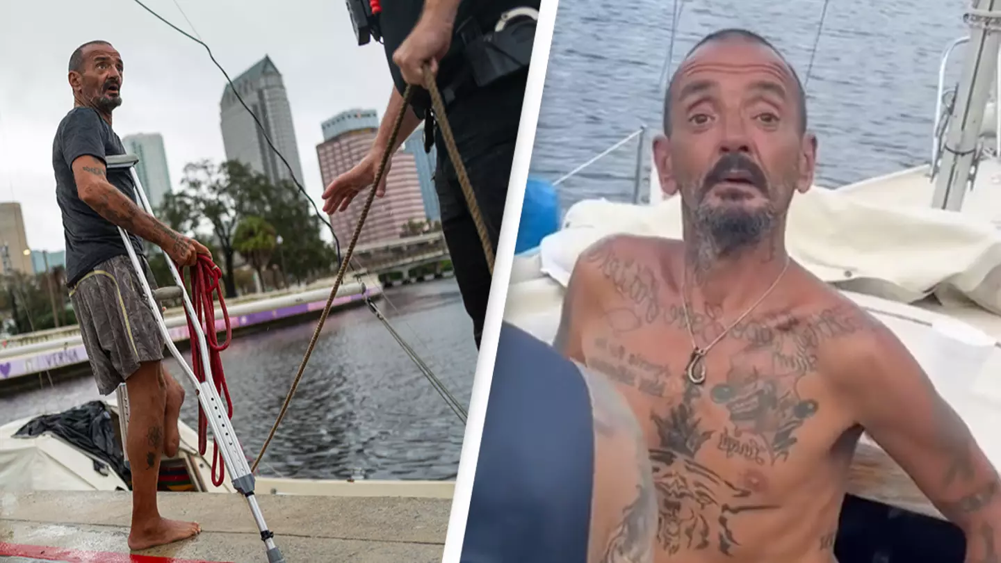 'Lieutenant Dan' who refused to leave his boat during deadly hurricane has been arrested in Florida
