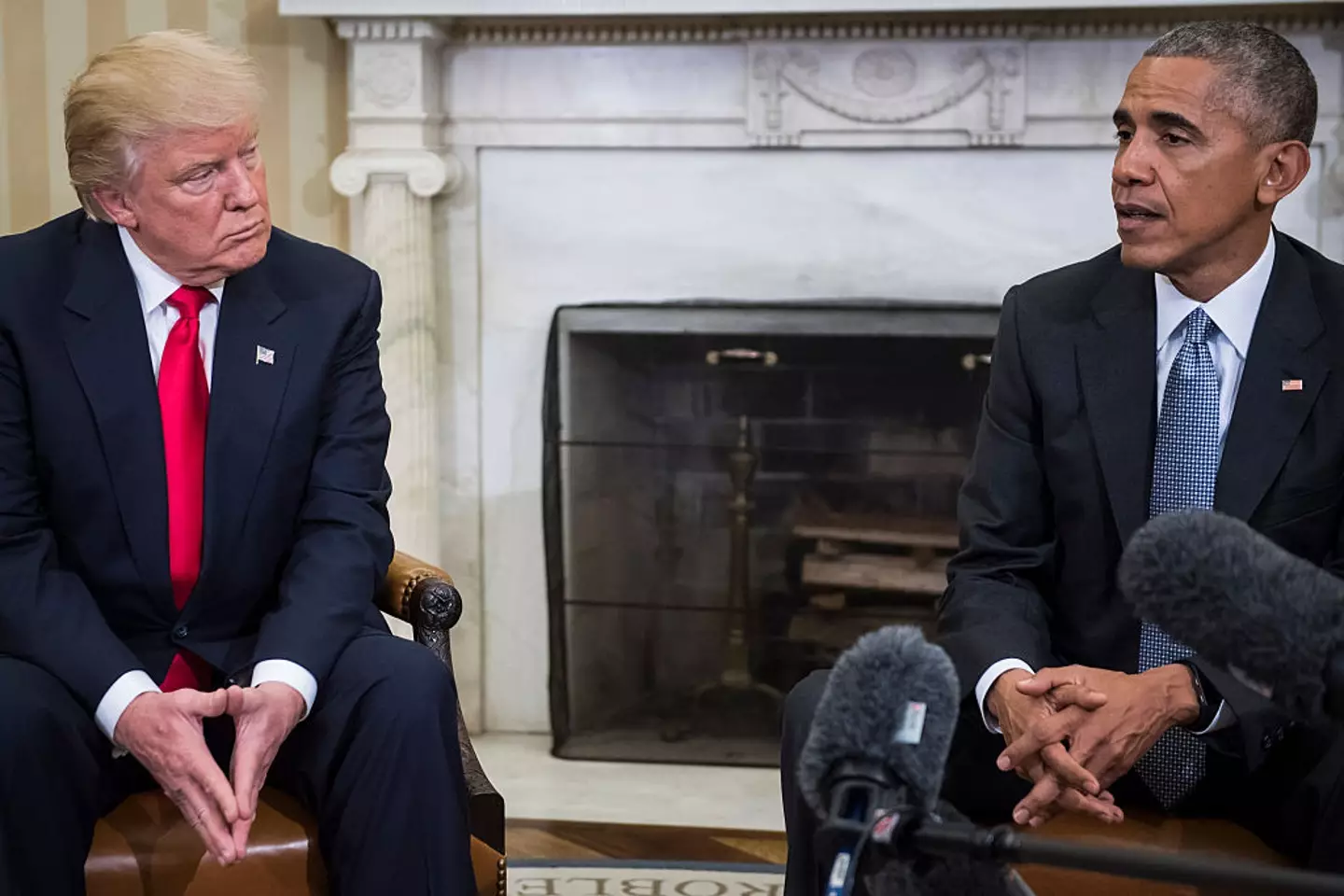 Obama was accused of manufacturing a 'conspiracy' about the 2016 election ( Jabin Botsford/The Washington Post via Getty Images)