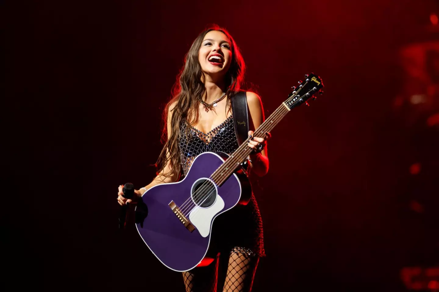 Olivia Rodrigo performs at the 'Guts World Tour' at the Intuit Dome on August 20, 2024 in Los Angeles, California. (Photo by Christopher Polk/Billboard via Getty Images) (Christopher Polk/Billboard via Getty Images)