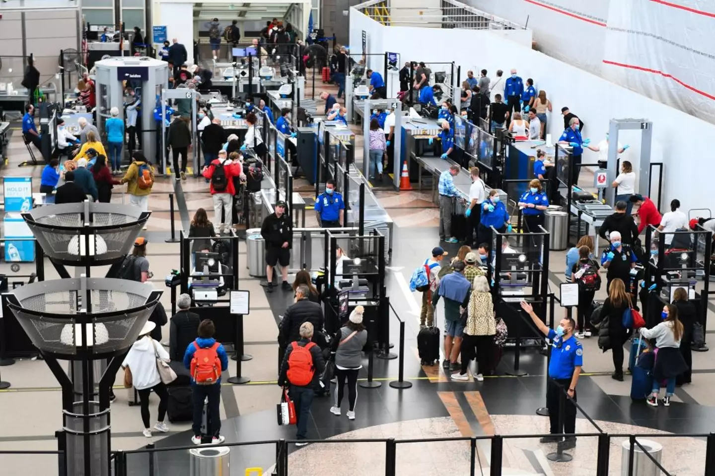 Customs agents alerted police to the woman's behavior (PATRICK T. FALLON/AFP via Getty Images)