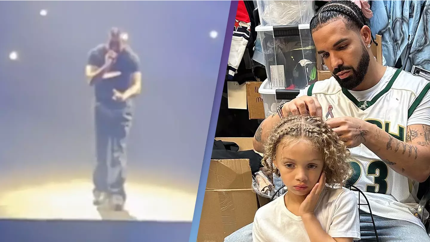 Drake tells fans to not throw bras on the stage because his son was at the show