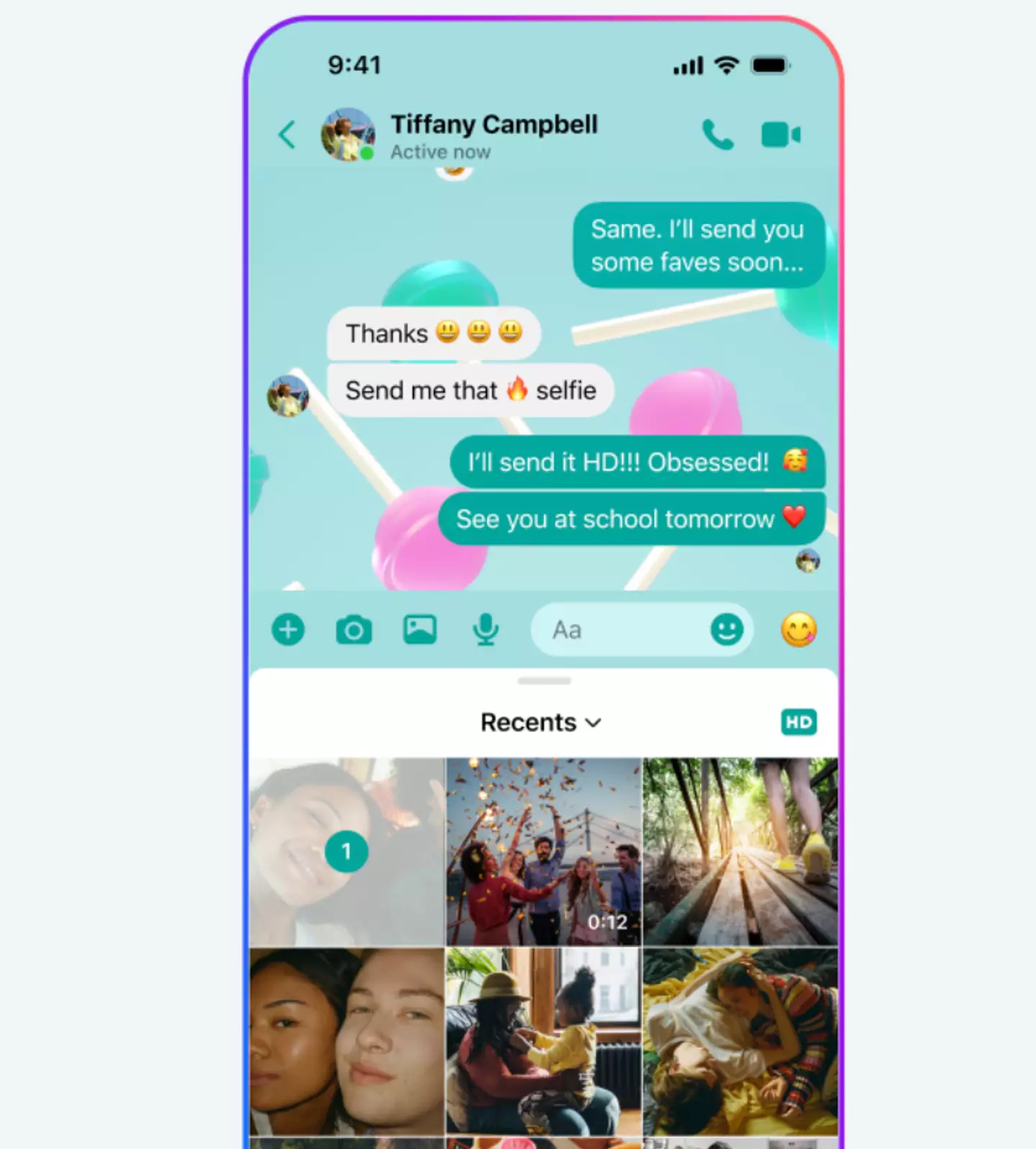 The photos should hold their quality when sent on Messenger. (Meta)