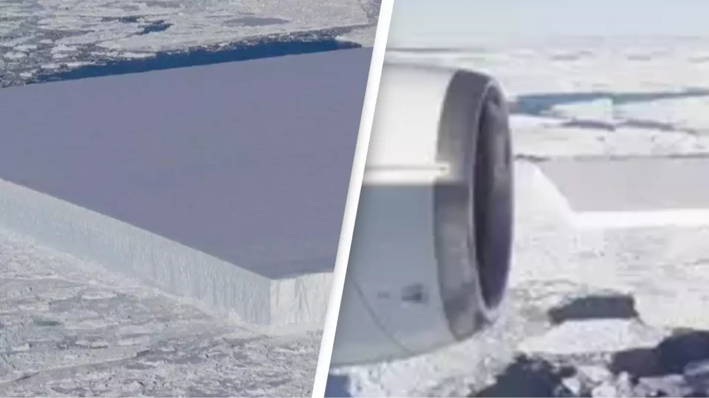 NASA finds 'glitch in the matrix' perfectly cut 1,000,000,000,000 ton iceberg floating in Antarctica