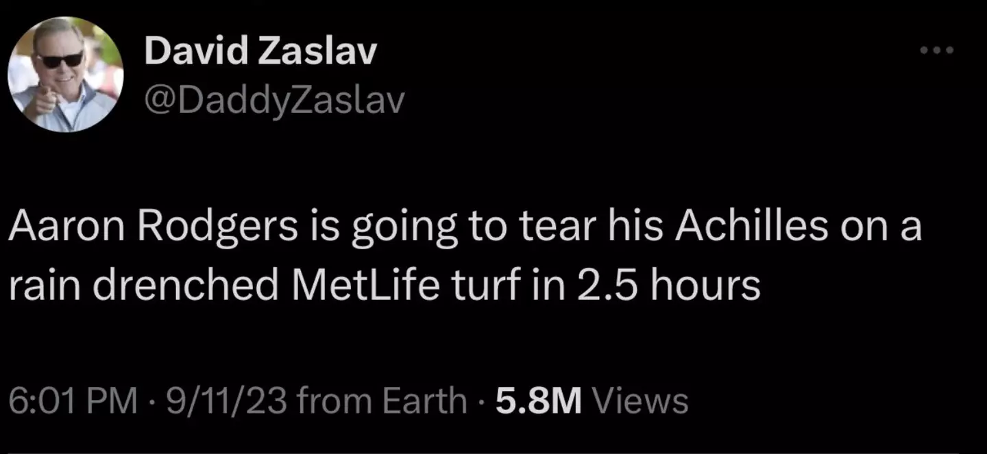 The football fan appeared to predict the future.