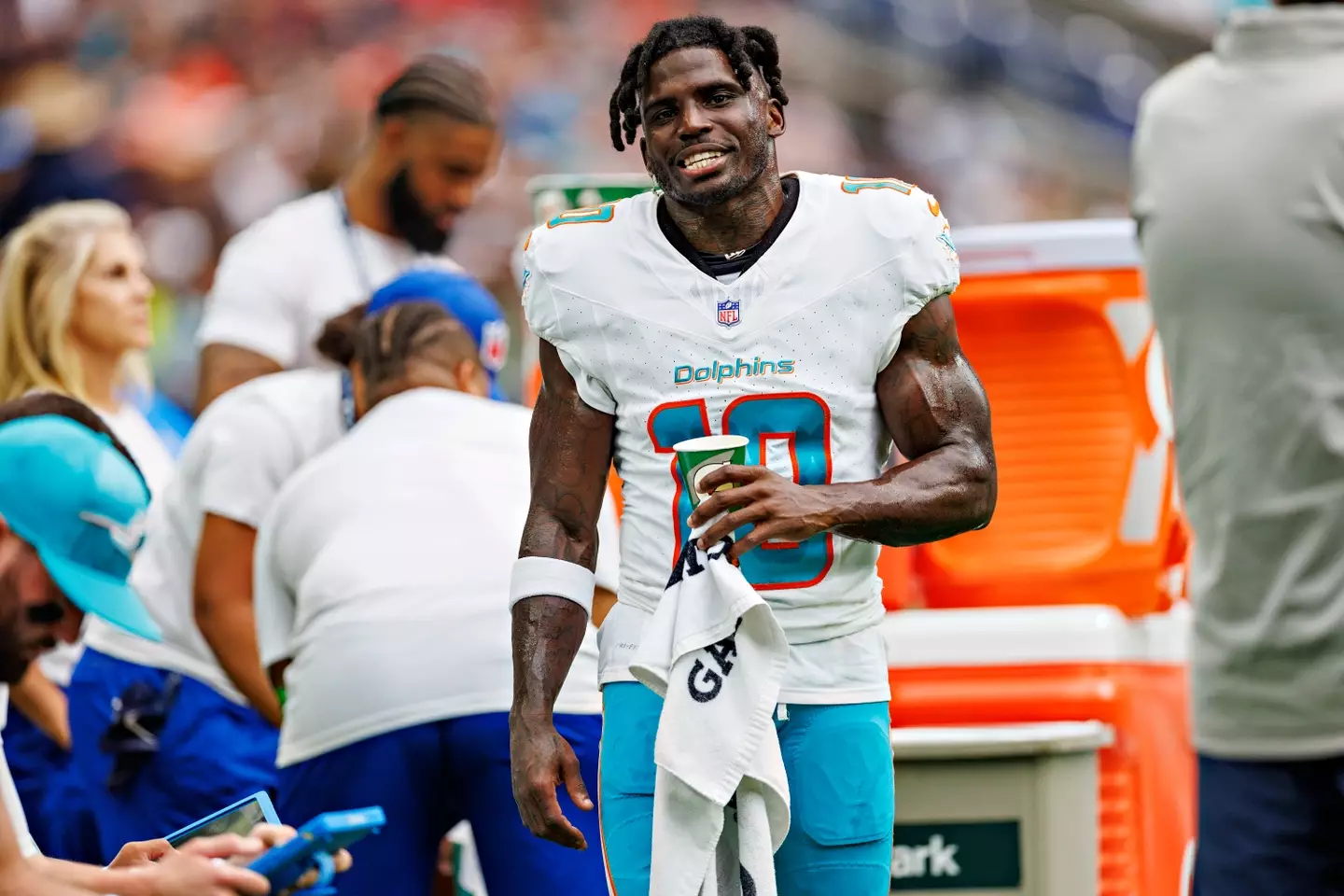 Tyreek Hill plays as a wide receiver for the Miami Dolphins.