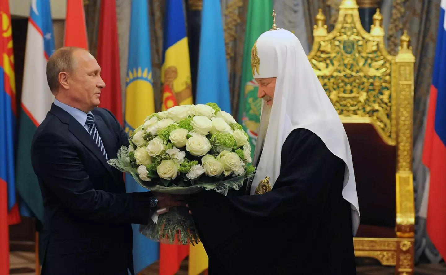 Vladimir Putin and Patriarch Kirill.