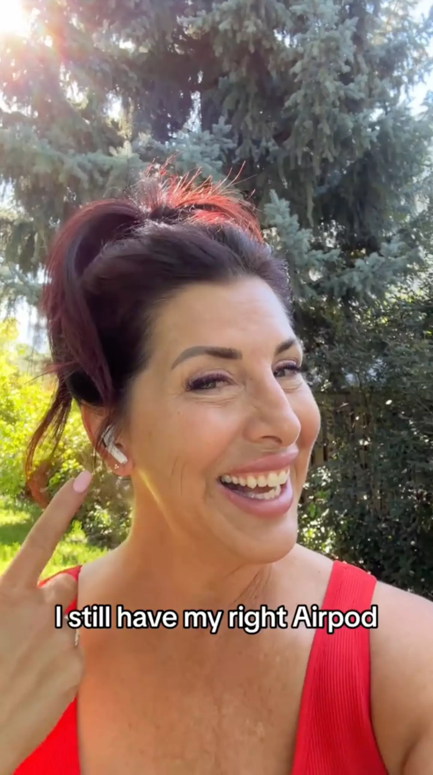 At least she still has one left.