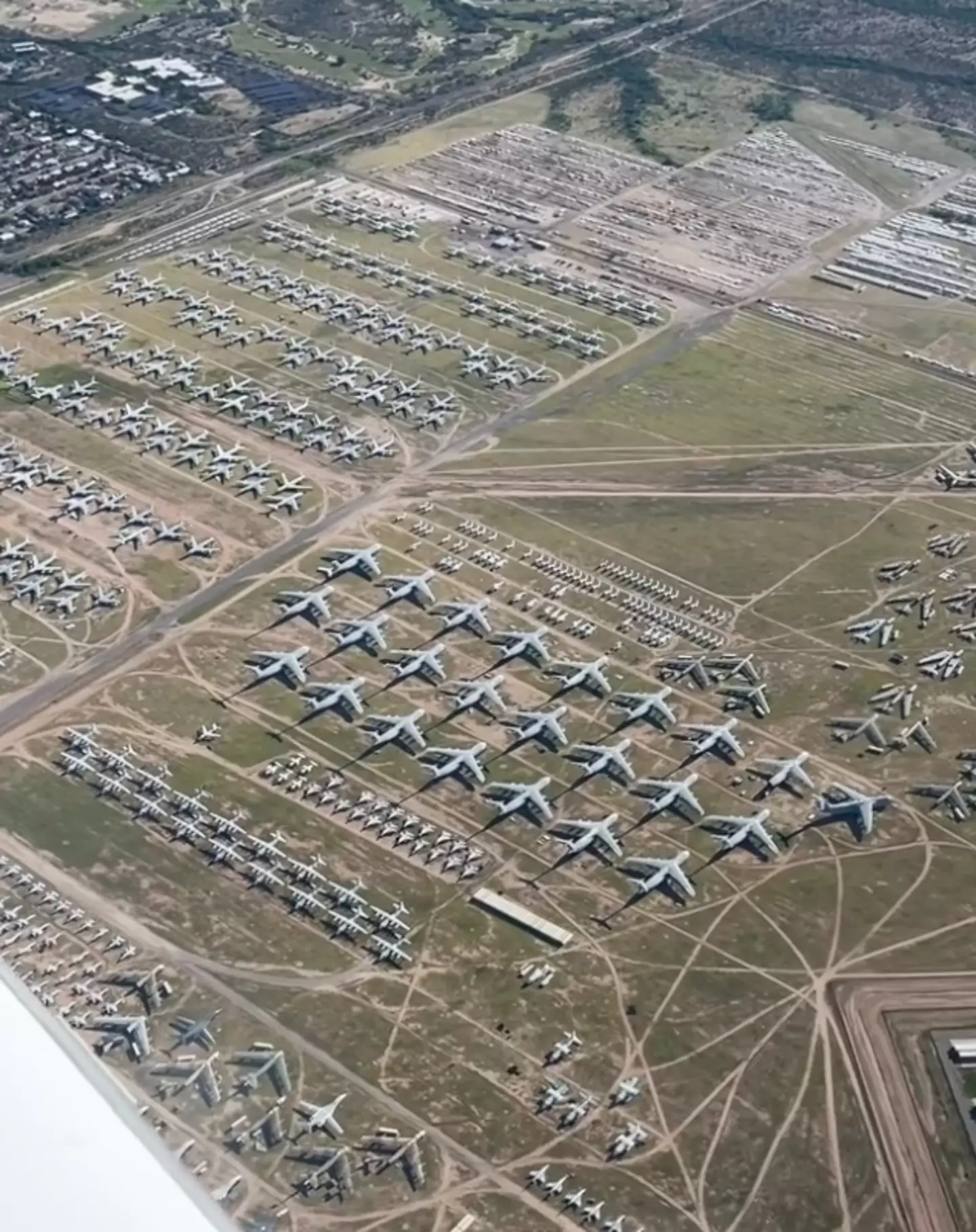 A video has begun recirculating on social media as it shows the vastness of the boneyard.