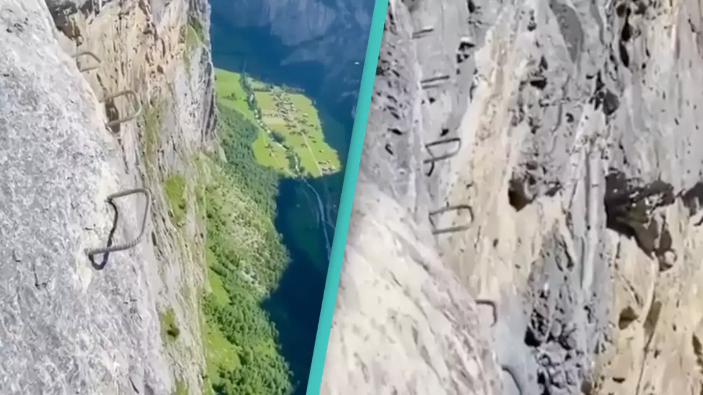People have one question after hiker shows how they risk their life on mountain edge