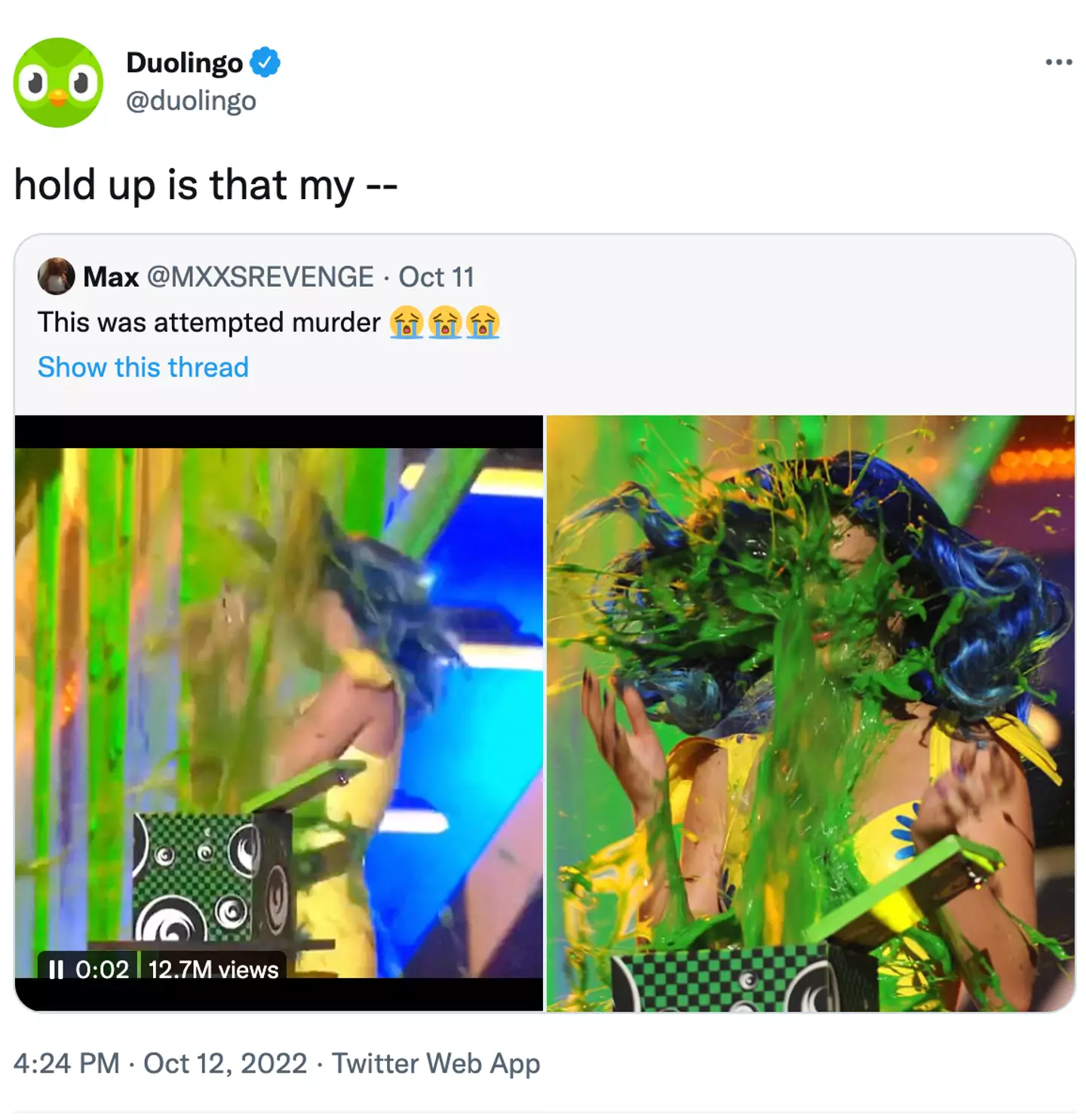 The tweet has since gone viral.