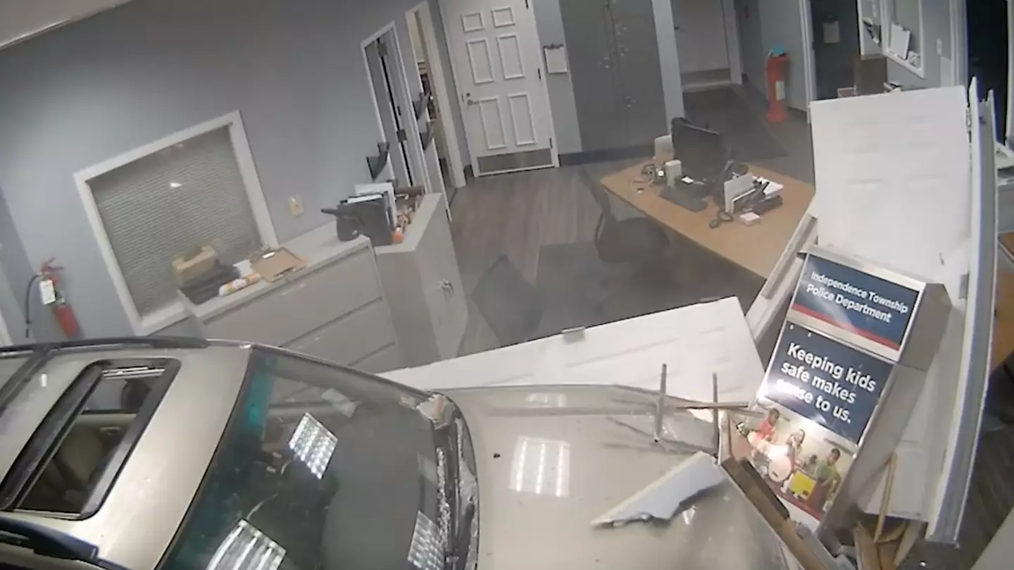 Hargreaves is said to have deliberately crashed the vehicle into the station.