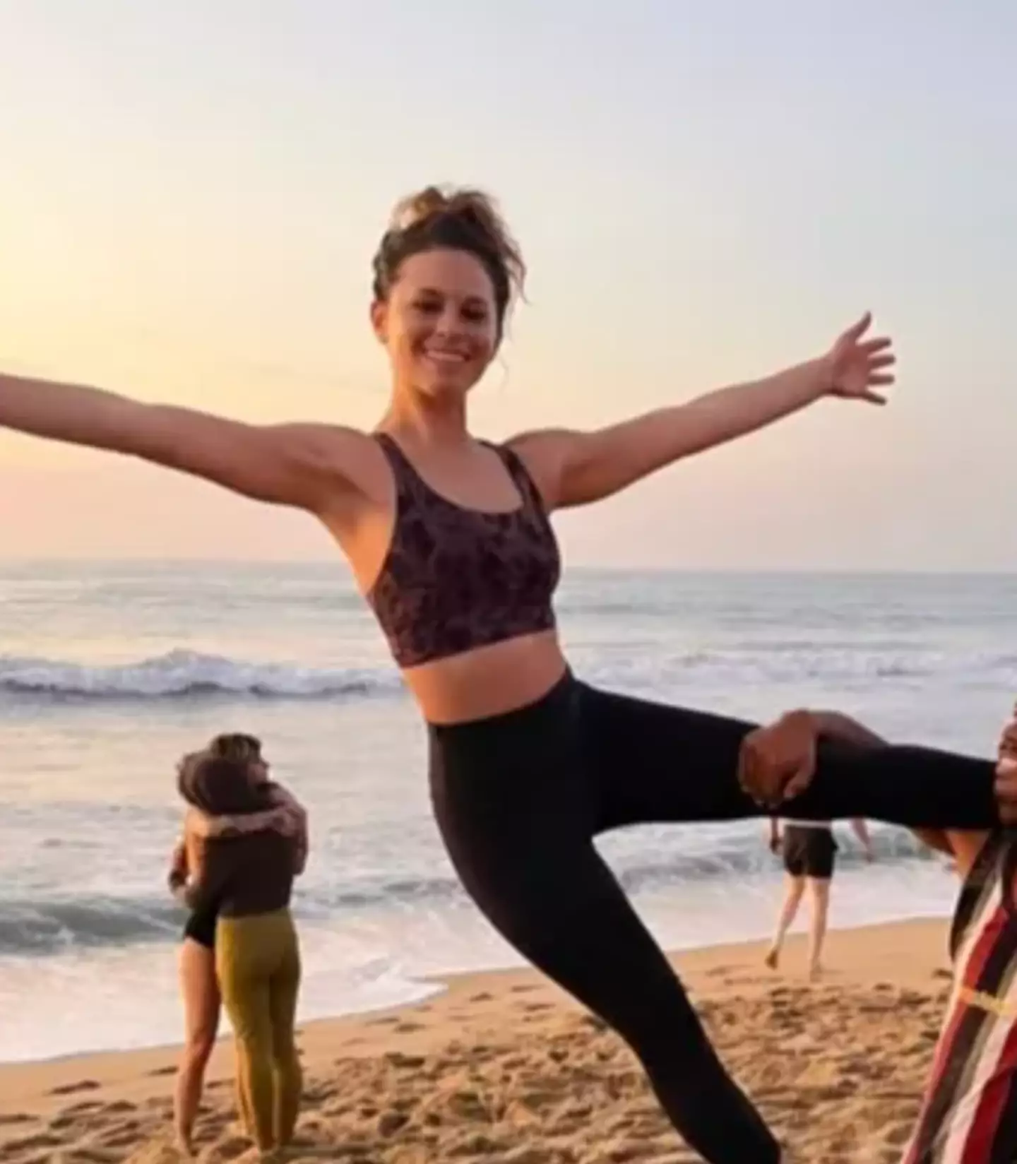 Abby was performing a yoga move at the time of the accident (GoFundMe)
