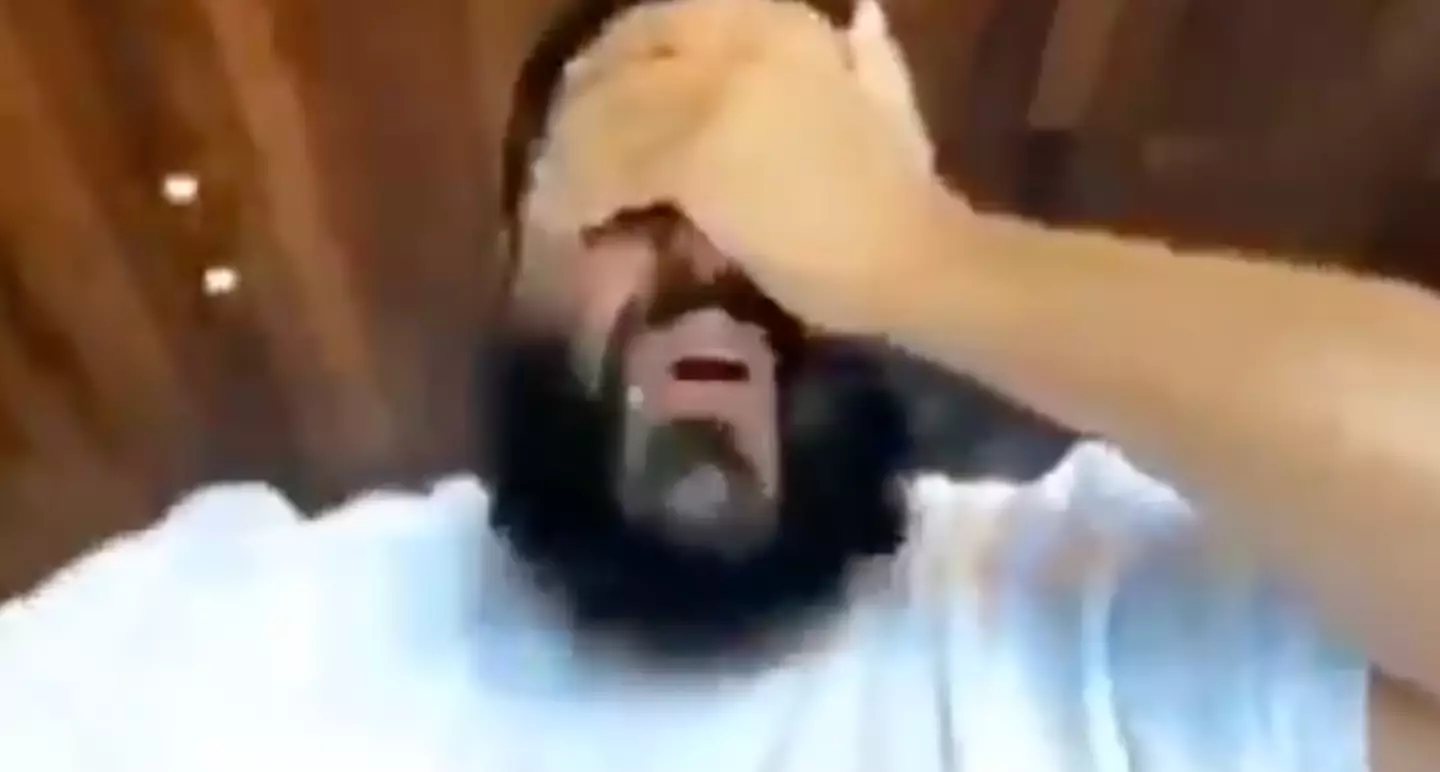 DJ Khaled's incredibly awkward reaction has gone viral.
