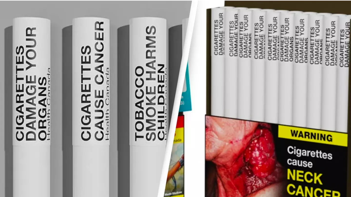 Canada becomes the first country in the world to print health warnings on individual cigarettes